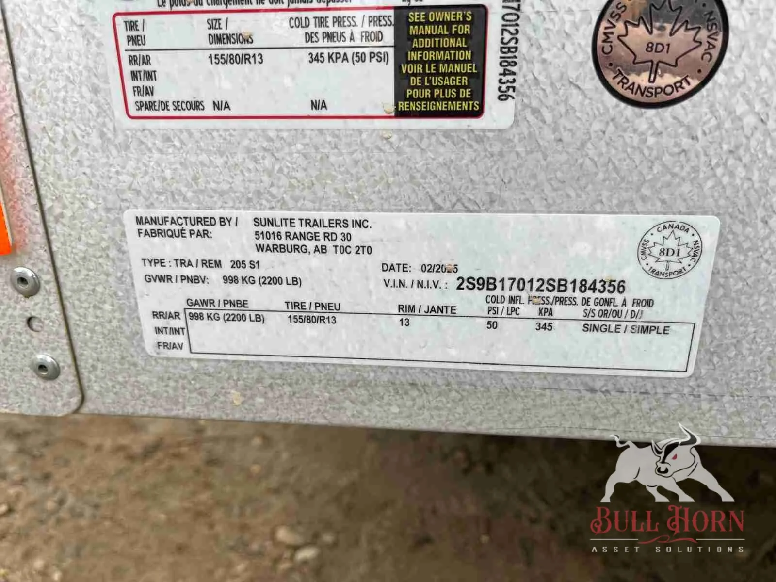 2025 SUNLITE mini cargo trailer