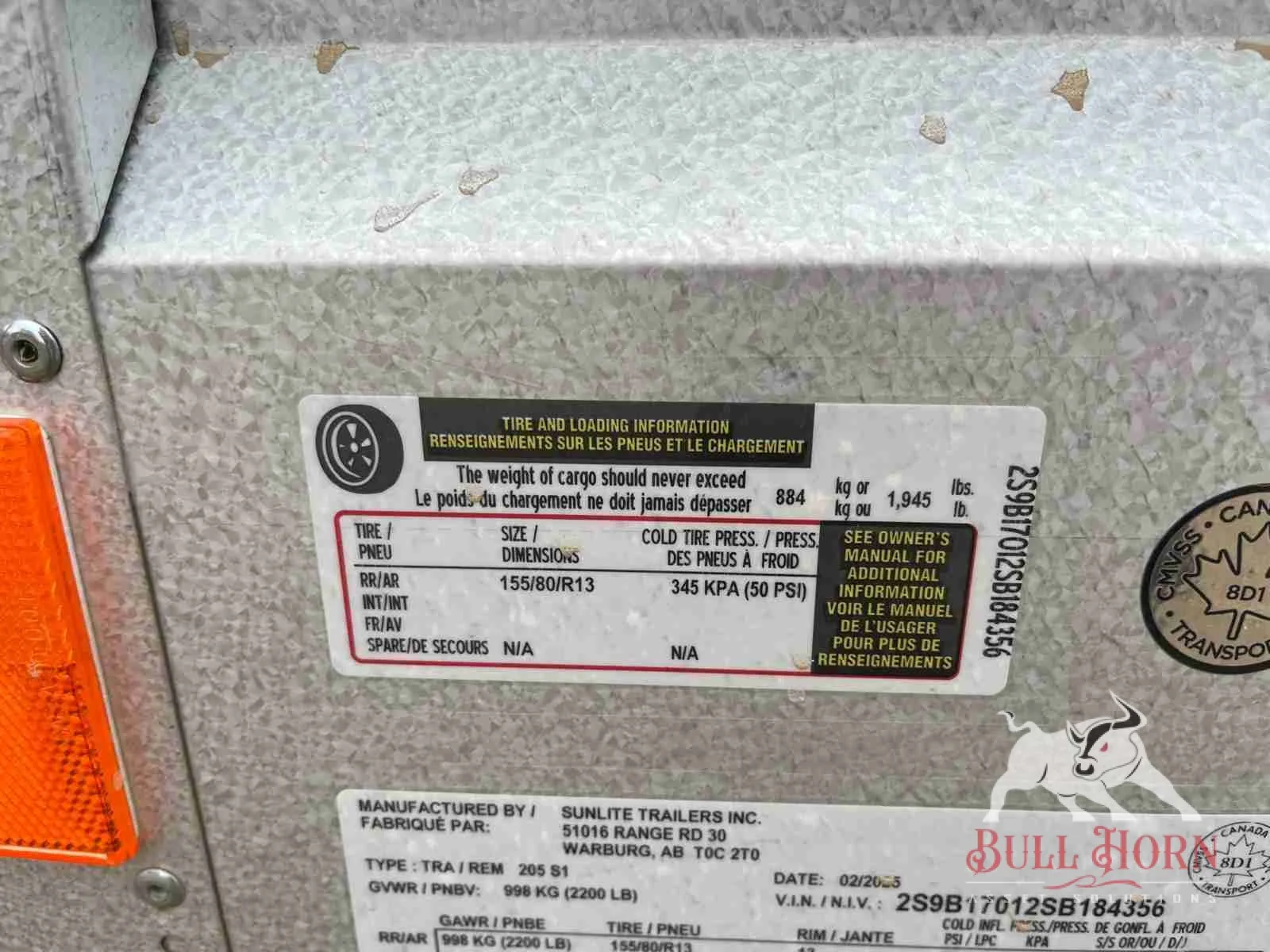 2025 SUNLITE mini cargo trailer