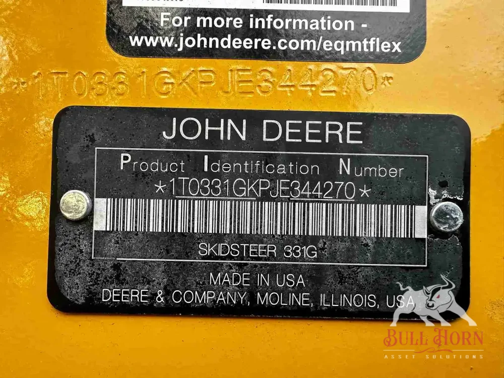 2019 John Deere Skid steer 331G