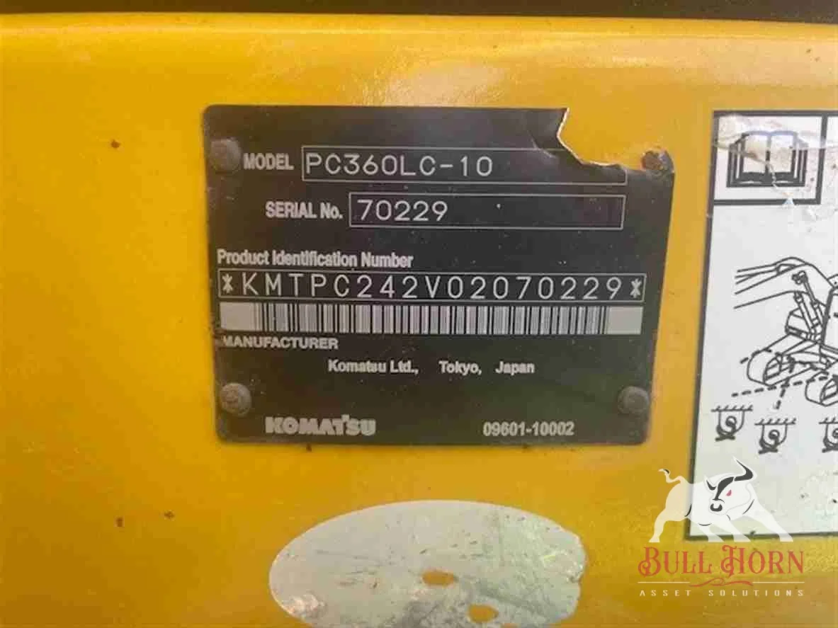 2014 Komatsu Excavator PC360LC-10